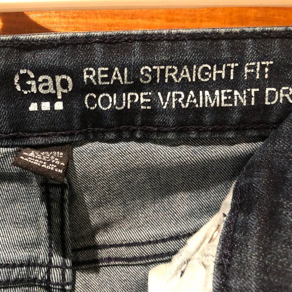 GAP Mid Rise Real Straight Denim Jeans - Picture 4 of 5